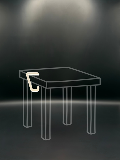 BagHook – 3D-gedruckter Handtaschenhalter für Tischkanten