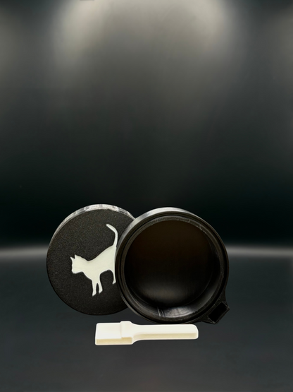 Katzenfutter-Box „Purrfect Portion“ mit Löffel – 3D-gedruckt